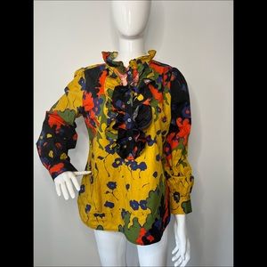 J. CREW Collection Ruffle-front classic-fit boy shirt in Ratti® melting floral
